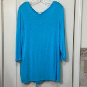 Chico’s light blue,spring top, size2 (large)
